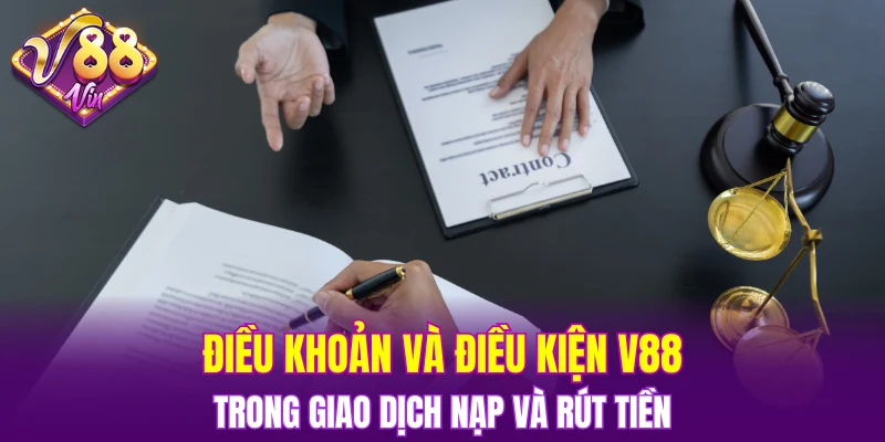 Điều khoản và điều kiện V88 trong giao dịch nạp và rút tiền